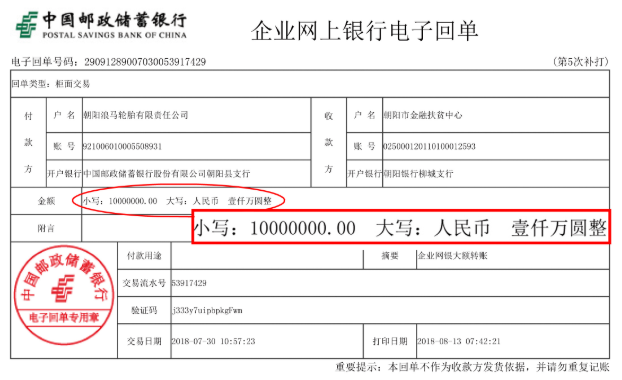 我公司捐資1000萬(wàn)，助力朝陽(yáng)扶貧攻堅(jiān)